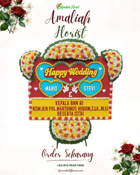 Papan Bunga Pernikahan Rawa Badak Utara